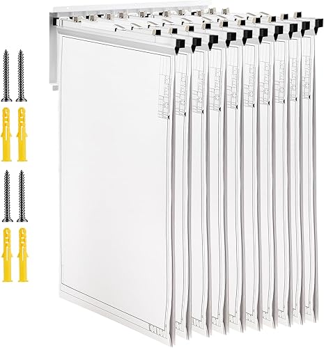 Ctosree Estante de exhibición de póster para colgar en la pared, estante de exhibición de pared pivotante resistente con 12 soportes de pivote para