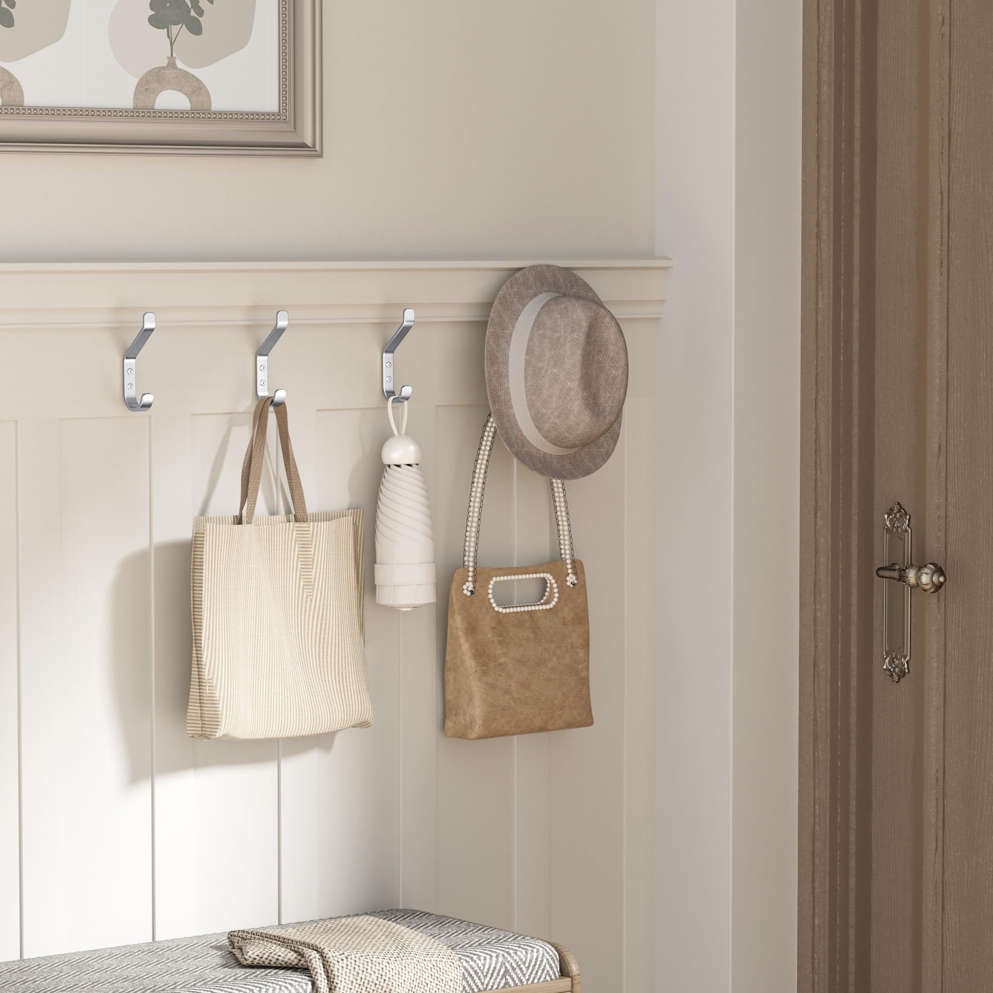 Ganci Da Parete 10 Pezzi - Lega Di Zinco, Con Viti, Per Appendere Abiti E Accessori - Foto 12