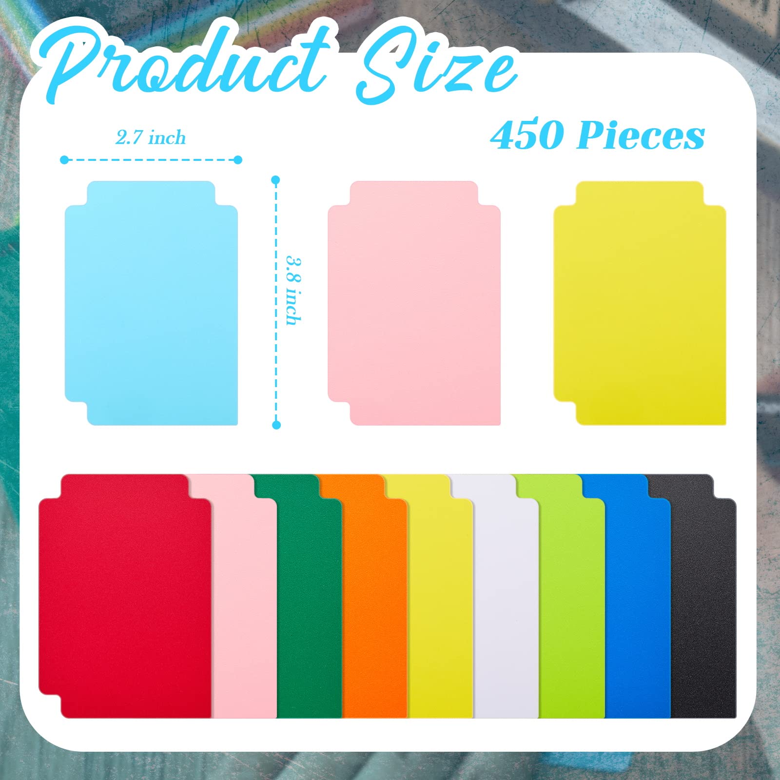 Lewtemi 450 Pcs Trading Card Dividers Page Dividers with Tabs Plastic Playing Sports MTG Card Separators with Side Labels for Games Sports(Cute Color)