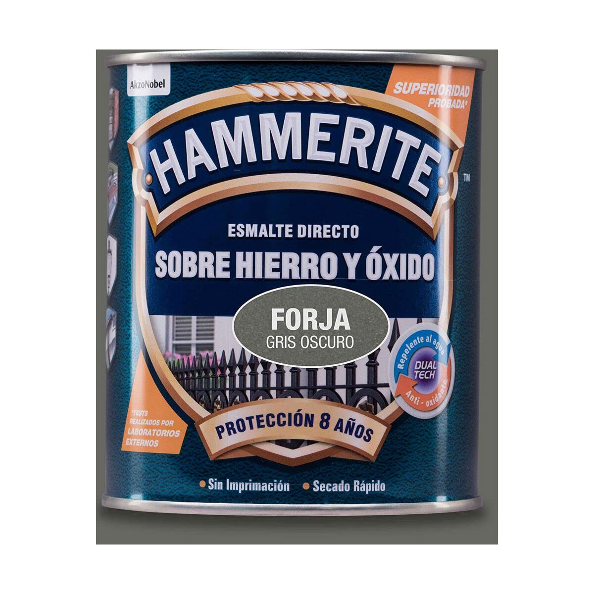 Hammerite Esmalte Forja, Gris Oscuro, 750 ml (Paquete de 1)