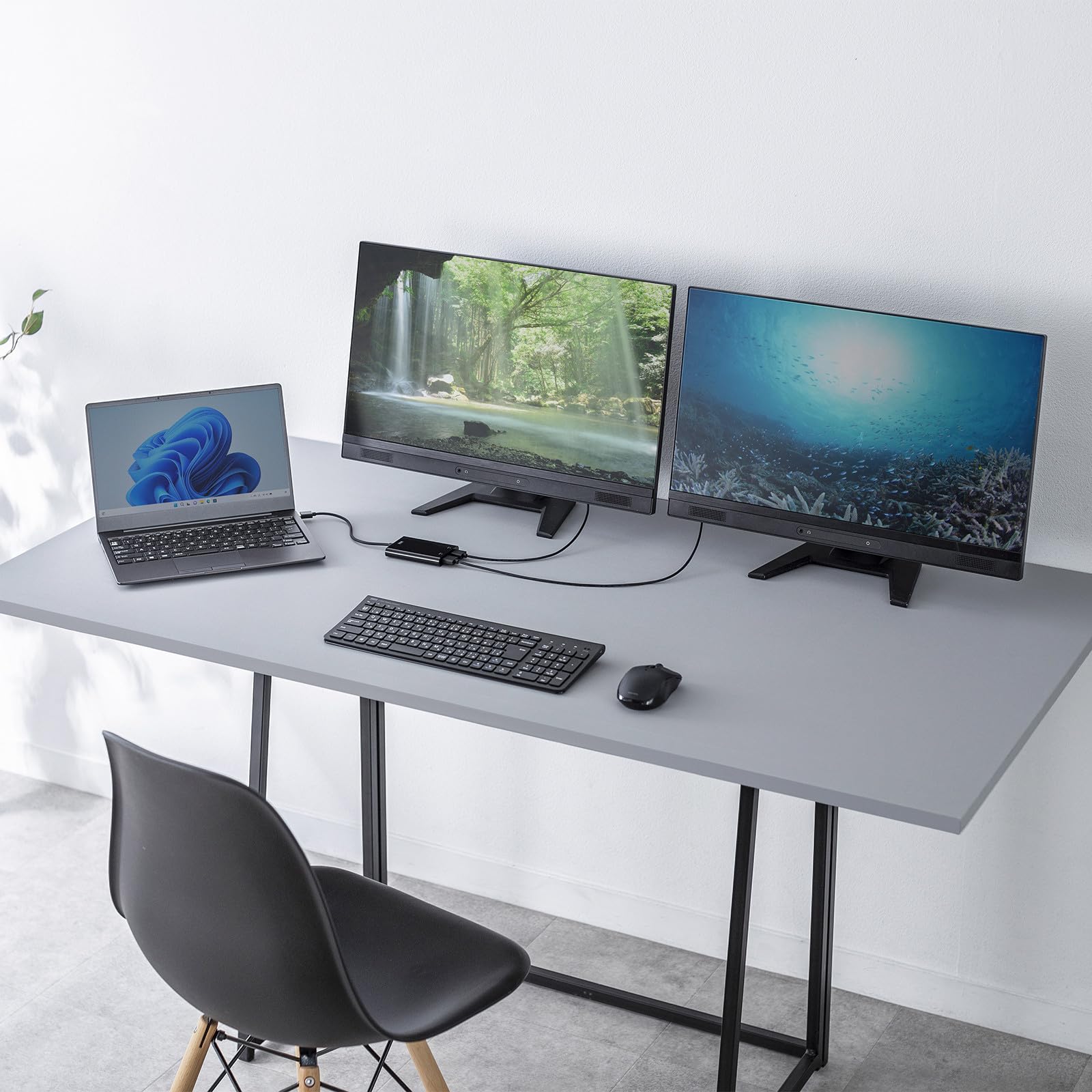 Sanwa Supply adapter menampilkan konektivitas USB Type-C dan HDMI