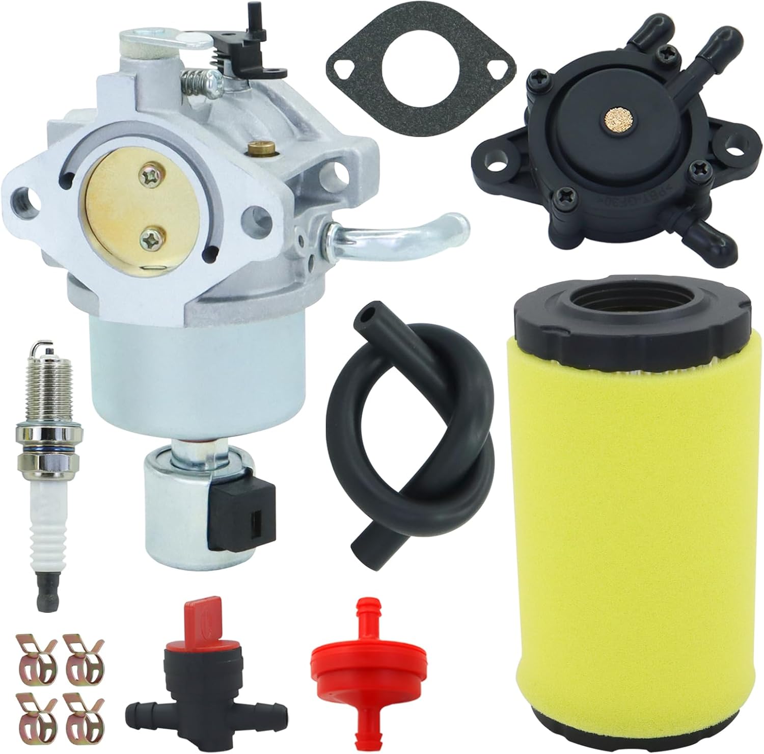 594601 Carburetor Fits for B&S 31Q677 331707 331777 331807 331877 331977 lawn mower Replaces for Nikki 591736 with spark plug 793569 Air filter
