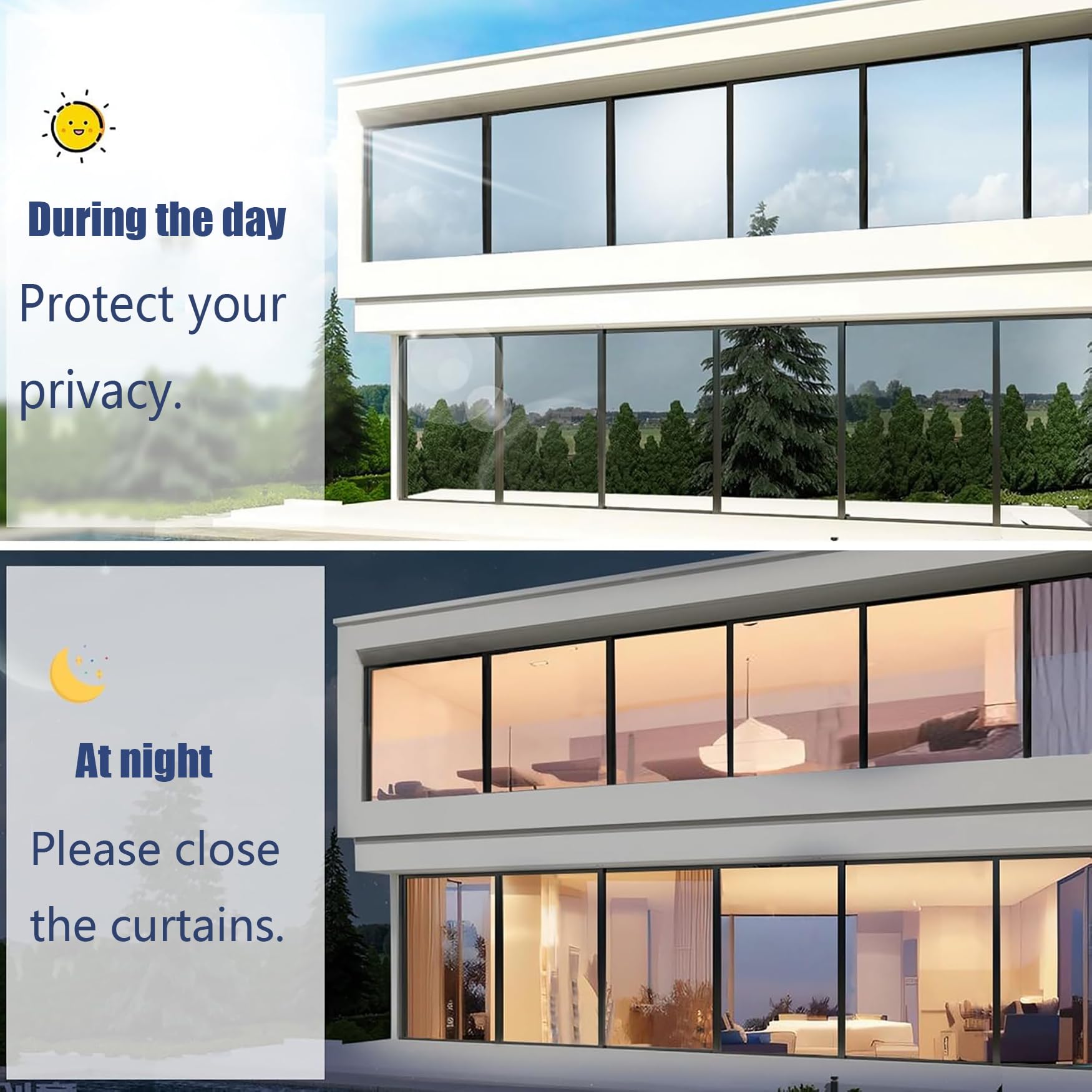 wasserdichte Fensterfolie Glasfolie 120 x 500 cm mit Uv-Schutz Und Hitzeschutz Spiegelfolie Fensterfolie Hitzeschutz mit Installation Swerkzeugen für Wohn- Und Bürofenster, Silber
