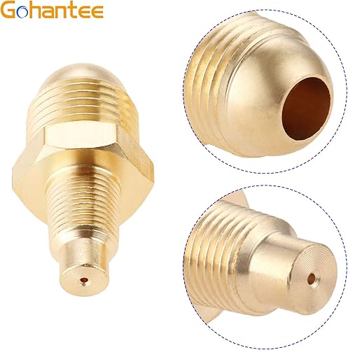 Miniatura 4 de gohantee Conector de orificio de propano de latón para montaje de tubo de 3/8 pulgadas de flare x 1/8 pulgadas Mnpt para fundición independiente,