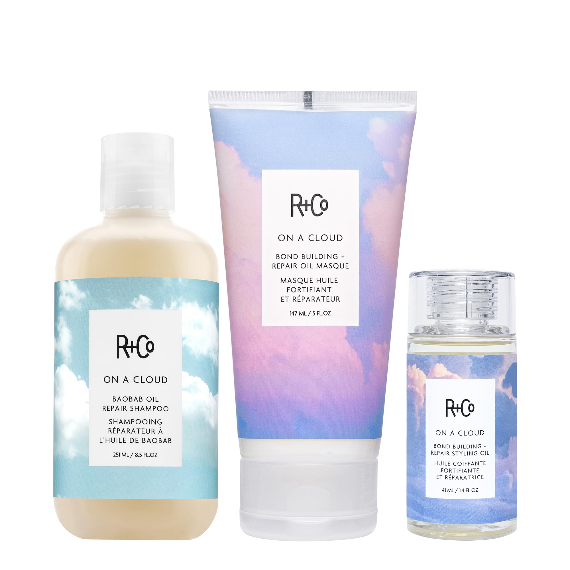R+Co On A Cloud Baobab Repair Shampoo | Gentle Cleansing + Rebonds + Hydrates | Vegan + Cruelty-Free | 8.5 OZ