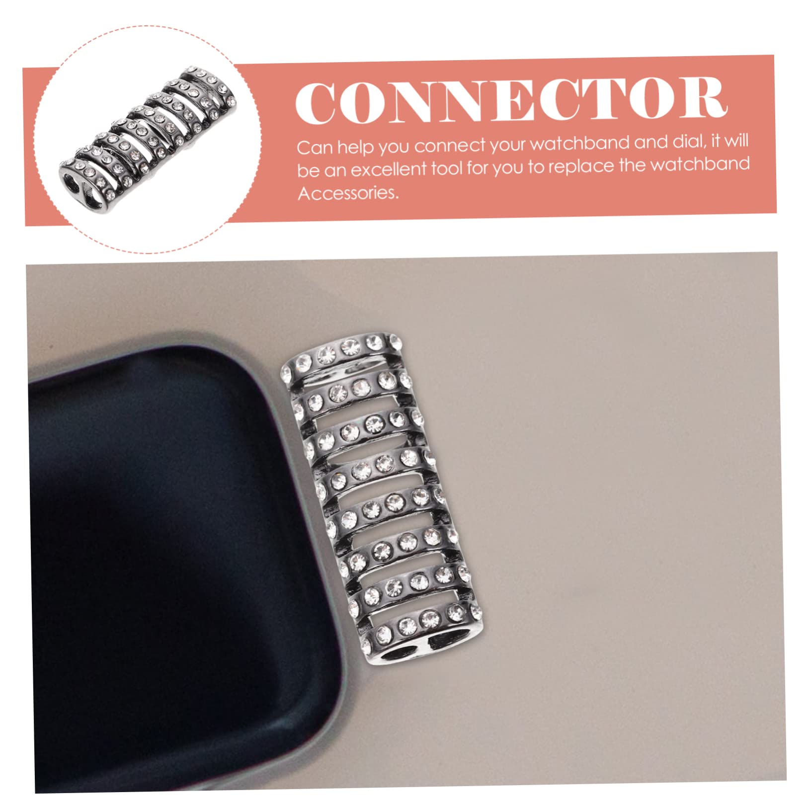 Housoutil Accessoires Strass 50 Pièces connecteur de sangle montre accessoire adaptateur de bracelet de montre décor connecteur de montre connecteur de bracelet délicat Regardez Accessoires