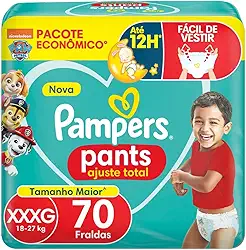 Fralda Pampers Pants Ajuste Total Tamanho XXXG 70 Unidades