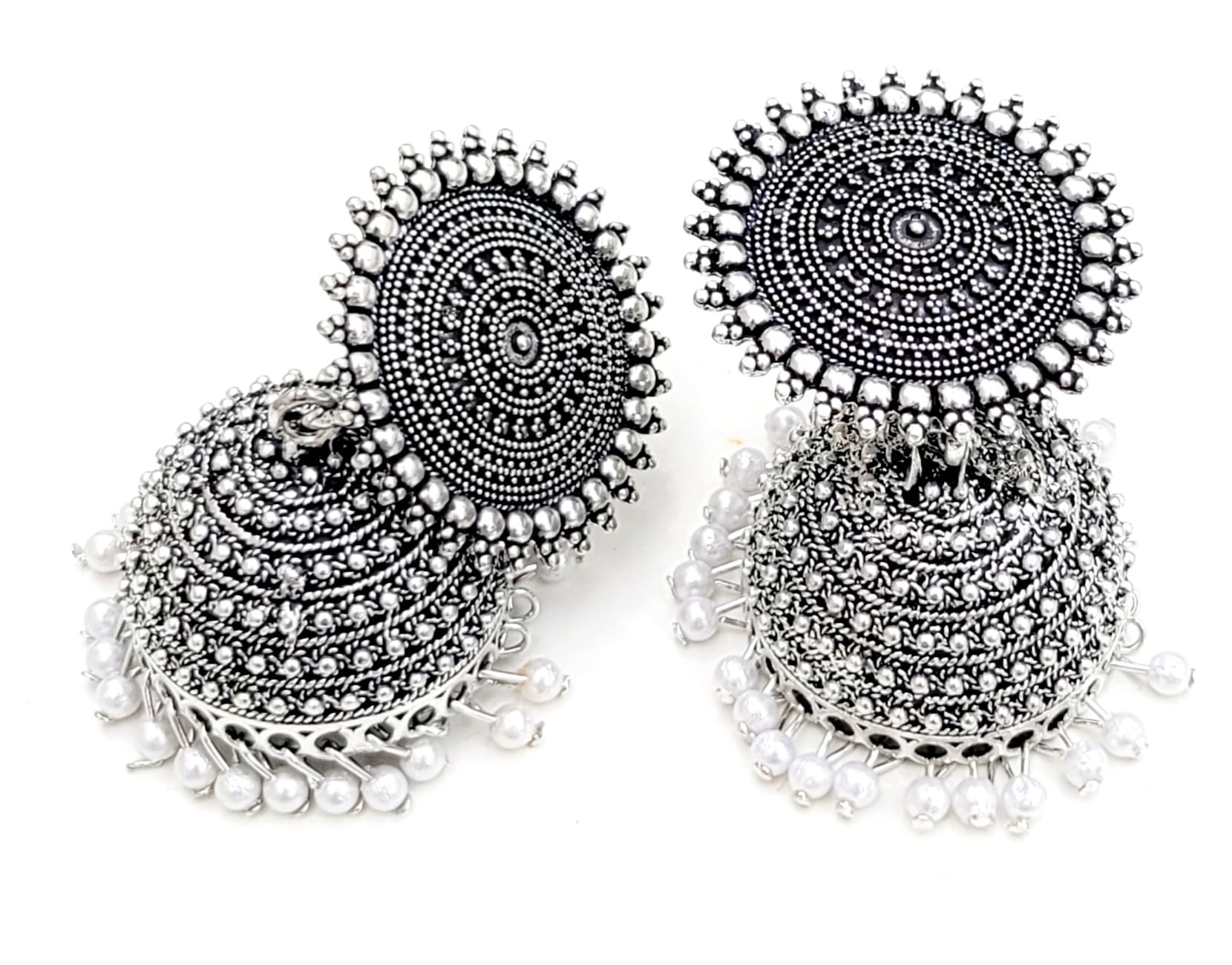 Aayush Jhumka Earrings For Women | Jhumki Earrings For Women | Jhumkas For Women Traditional | Jhumka For Girls | Jhumka Set | Jhumka Earrings | Jhumkas For Women Stylish (White And Black Jhumki) (B0CBKV1YV5) Amazon Price History, Amazon Price Tracker