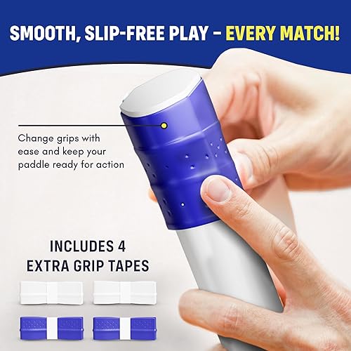 Miniatura 4 de Juego de 4 palas de pickleball de fibra de carbono, paletas de pickleball aprobadas por USAPA, raquetas ligeras, paquete de 4 para adultos y