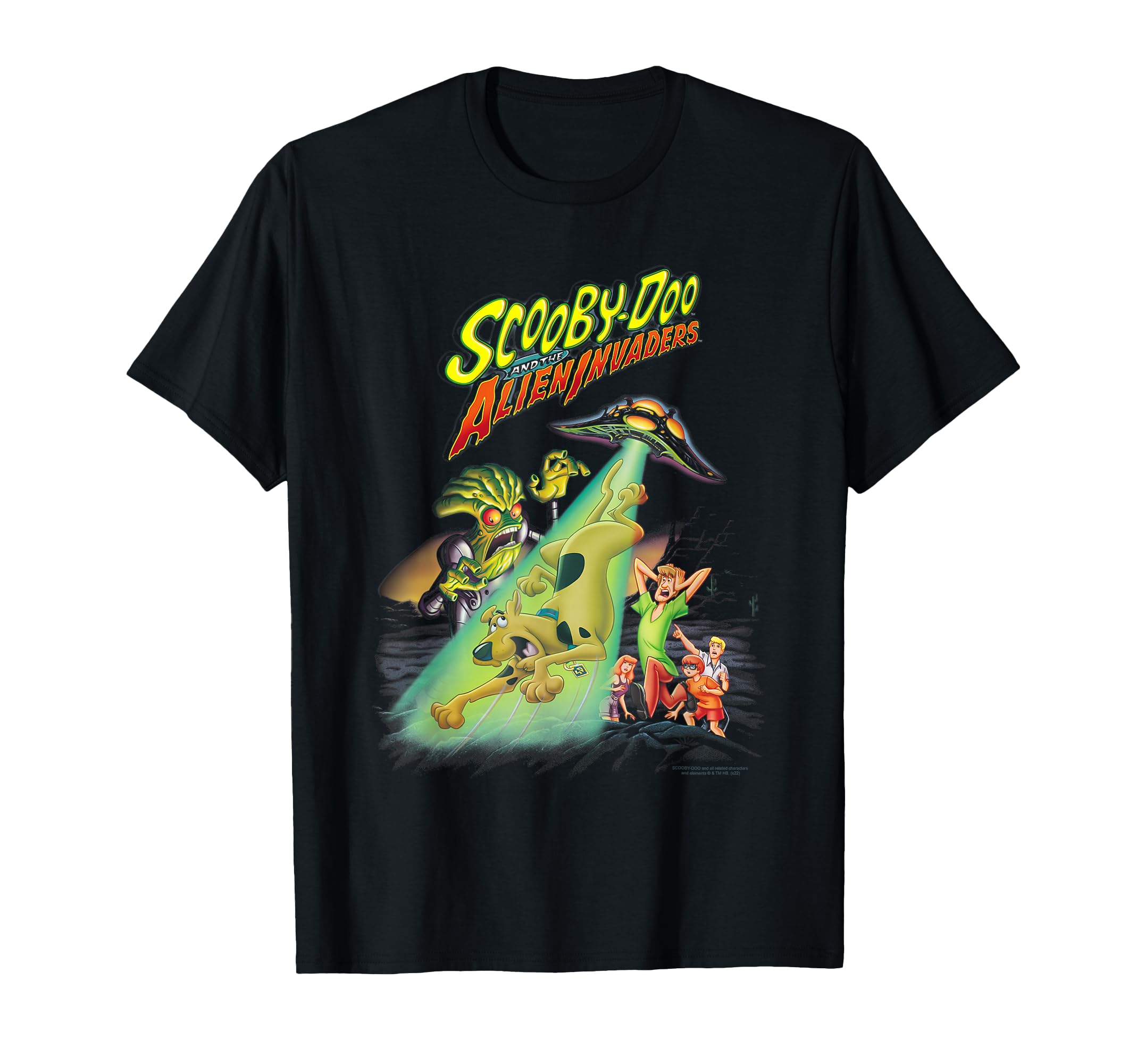 Scooby-Doo And The Alien Invaders Official Men's T-Shirt - Black, Slim Fit Design (Size Small) - View #7
