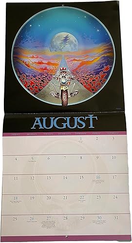 Miniatura 5 de Calendario de pared 2024 de Grateful Dead 2024, 12 x 12 pulgadas, obra del artista Mike DuBois