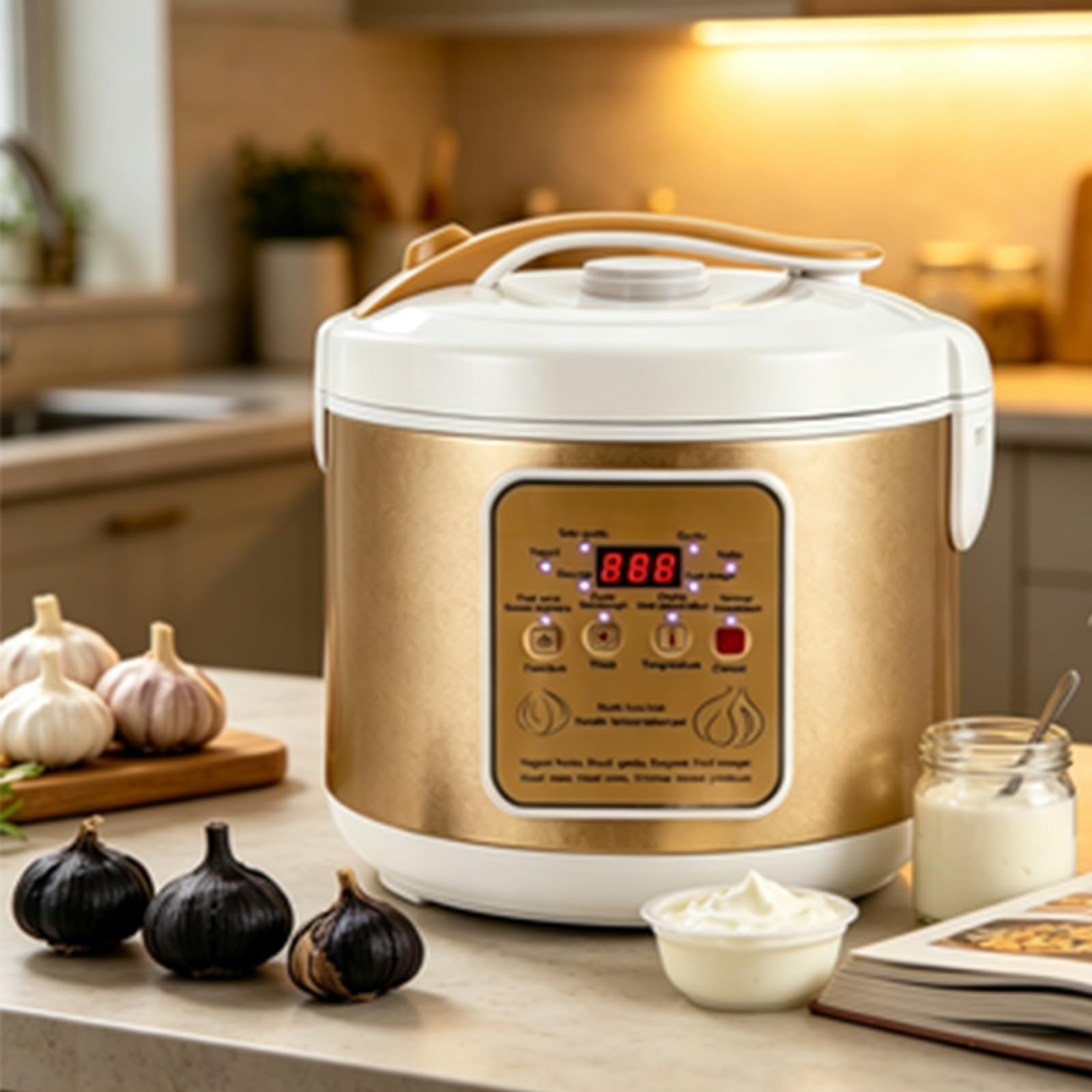 Fermentatore Intelligente for Aglio Nero, Controllo del Tempo e della Temperatura, Funzione di Asciugatura Indipendente, for ristoranti, panifici, Hotel e Famiglie