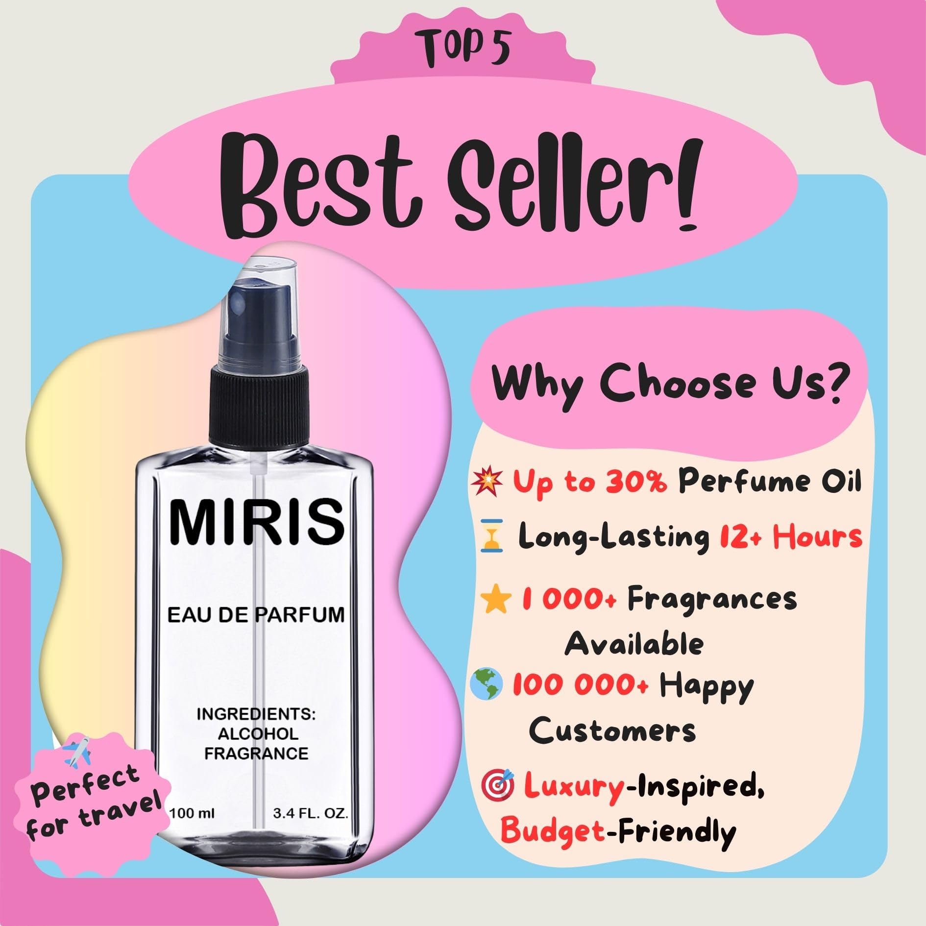 MIRIS Nr 340151, Flor Gorguz Garden, Długi czas trwania, Perfumy dla Kobiet, Spray 100 ml