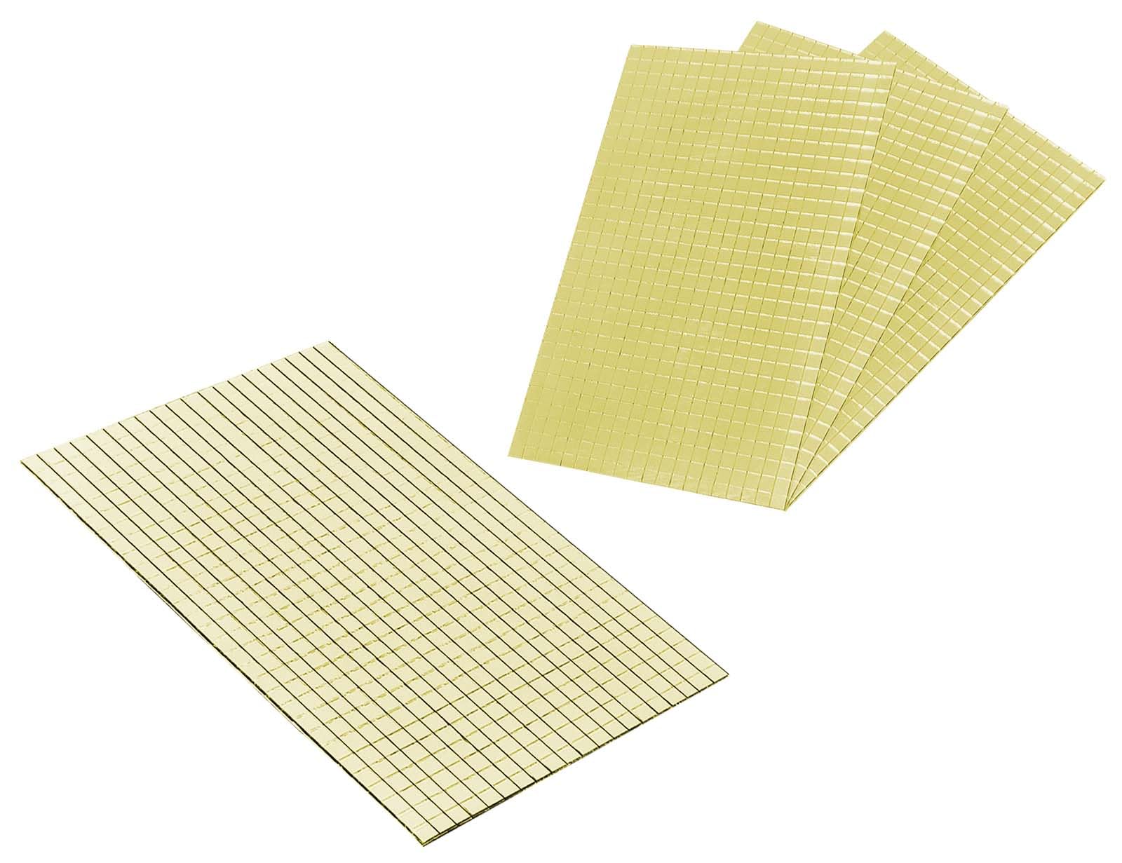12000pcs Mirror Mosaic Tiles Square Glitter Glass Mosaics Self-Adhesive Backing Christmas DIY Art & Crafts Decoration, 5x5mm x 20sheets (Yellow)