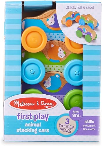 Miniatura 3 de Melissa & Doug Coches de apilamiento de animales