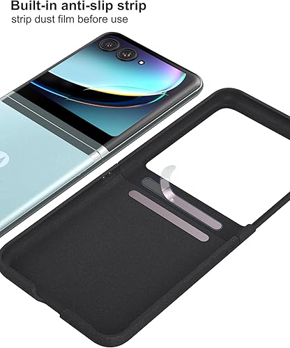 Miniatura 5 de Eastcoo Funda delgada para Moto Razr Plus 2023, película frontal dura transparente incorporada + parte trasera de policarbonato duro sensación