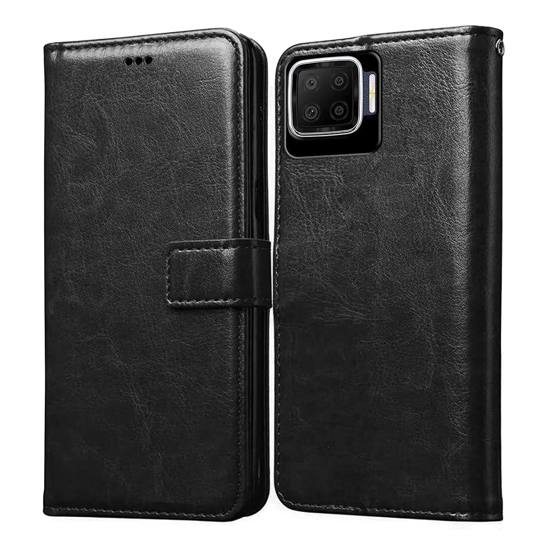 Amazon Brand - Solimo Flip Leather Mobile Cover (Soft & Flexible Back case) for Oppo F17 (Black) (B08L3WSYH2) Amazon Price History, Amazon Price Tracker
