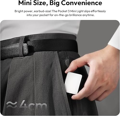 Miniatura 6 de ULANZI LM001 - Mini luz magnética para DJI Osmo Pocket 3 Xtra, 500mAh, 5800K, CRI 95, resistencia al agua IPX4, luz de relleno LED auxiliar