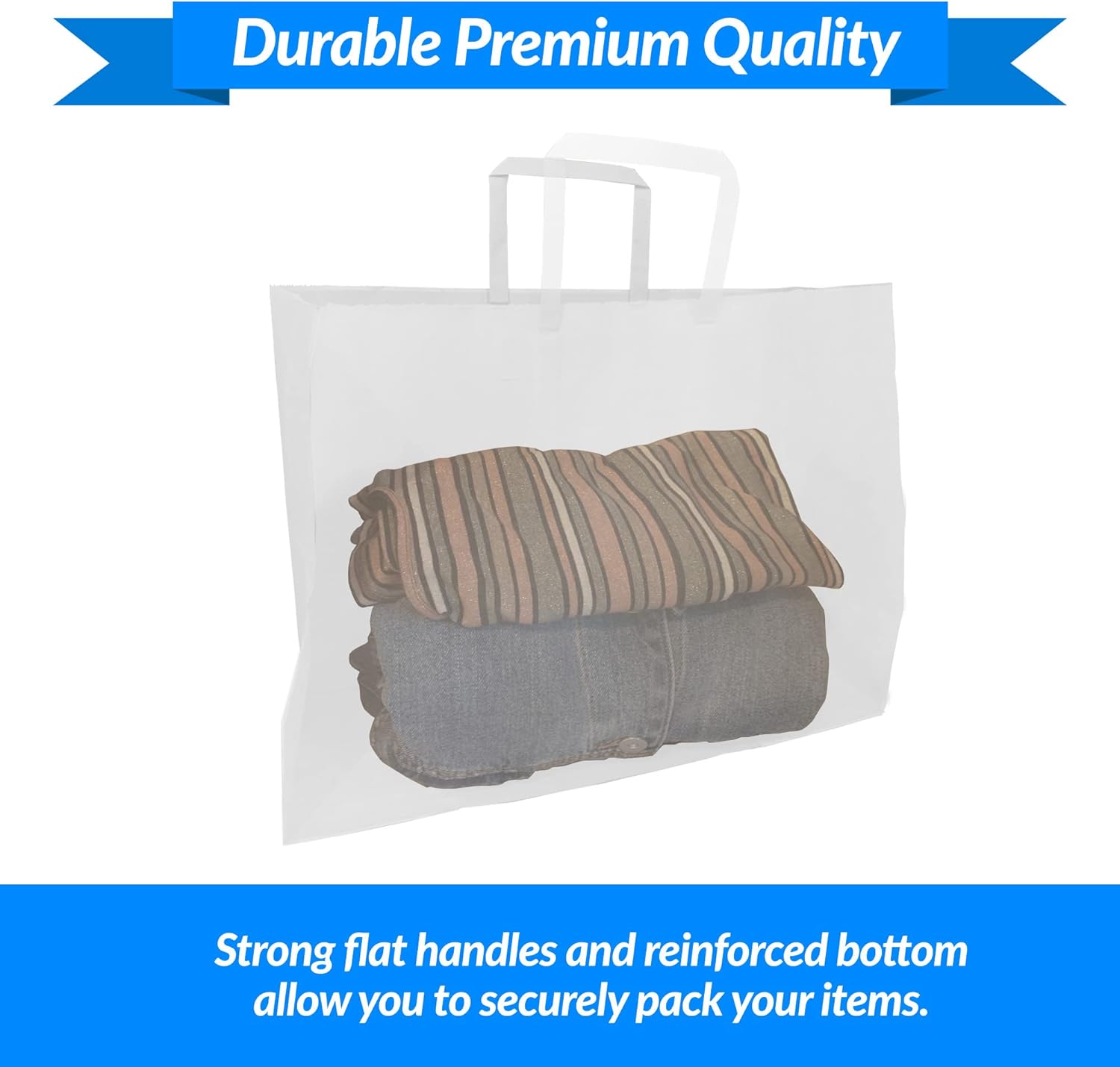 Reli. Paper Shopping Bags, White | 60 Pcs | Large 16x6x12" | Kraft White Paper Bags with Handles | Heavy Duty, Large | Shopping, Take Out/To Go, Retail, Restaurant - Image 5