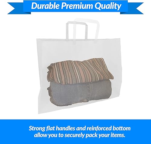 Miniatura 5 de Reli. Bolsas de papel para compras, color blanco, 60 unidades, grandes de 16 x 6 x 12 pulgadas, bolsas de papel blanco kraft con asas, resistentes,