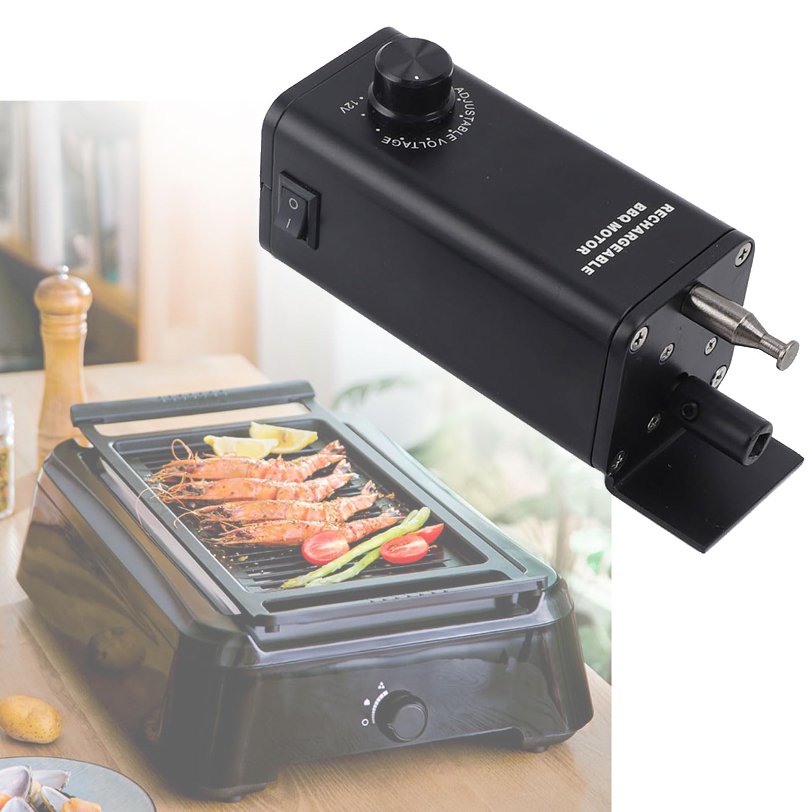 Velocità regolabile Barbecue Griglie Forno Motore Ricaricabile Elettrico Griglie Motore di Ricambio Barbecue Motore Barbecue Facile Da Usare Rotisserie Grill Motor