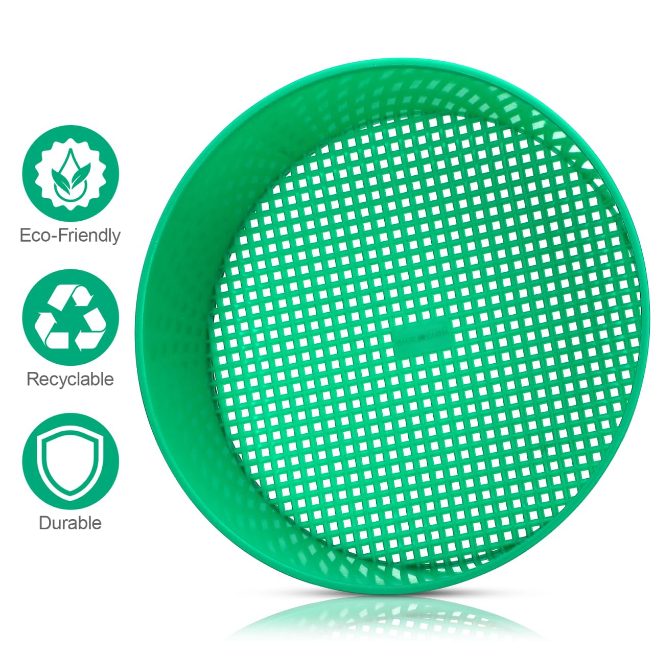DOITOOL Lot De 2 Tamis De Jardin 20.50 X 20.50 X 6.00 Cm Maillage Léger en Plastique pour Filtrage De Compost Sol Et Débris Outil Pratique pour Balcon Jardin Parc