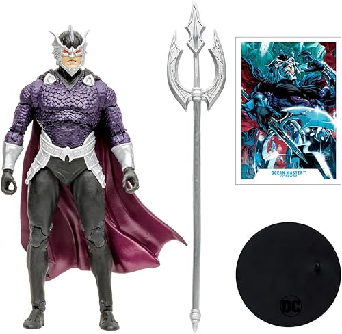 Miniatura 2 de McFarlane Juguetes - Figura de maestro oceánico de etiqueta dorada de 7 pulgadas - Figuras DC Multiverse - Juguetes Aquaman - Figura de acción de