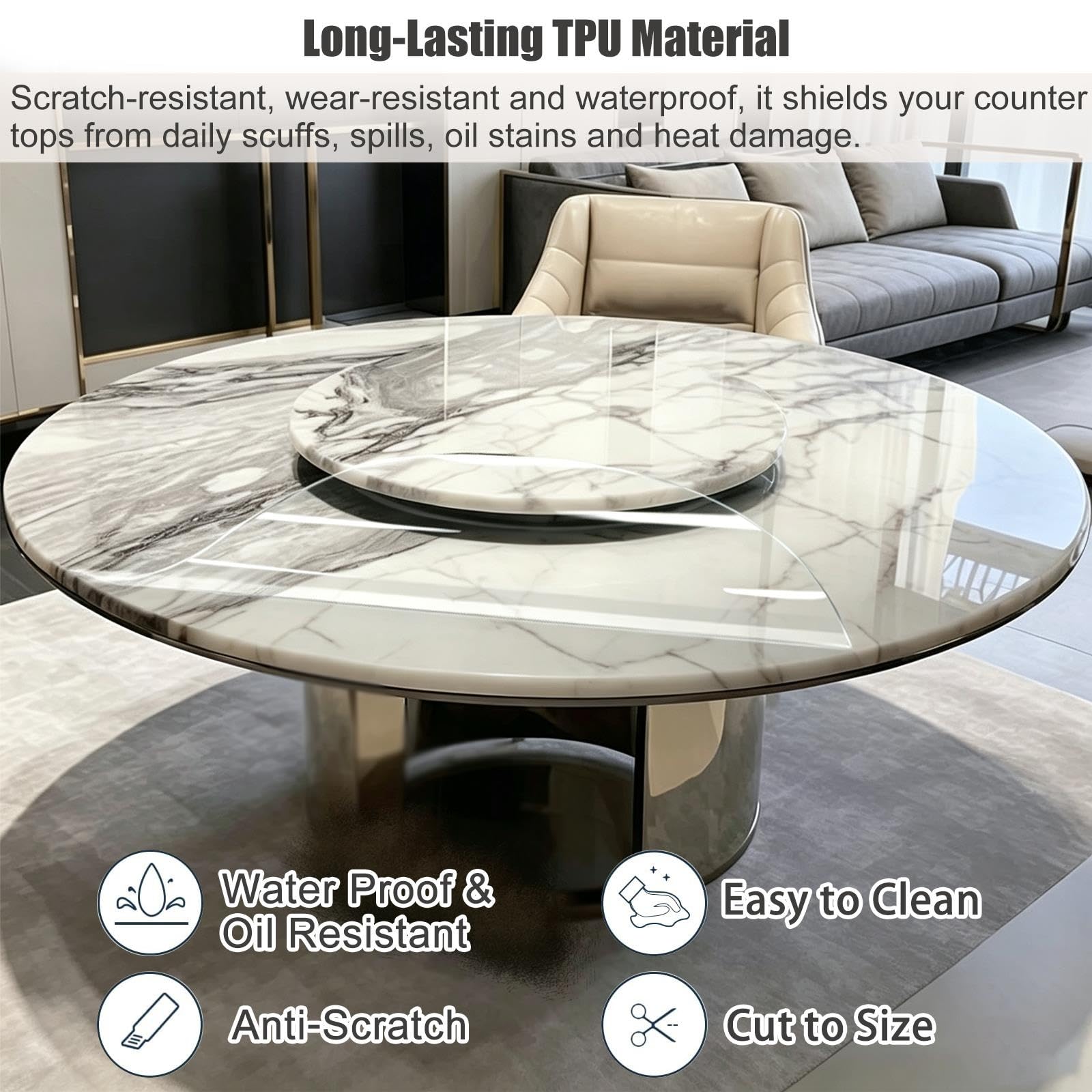 vinilo transparente adhesivo Película Protectora De Mesa Adhesiva Pequeña