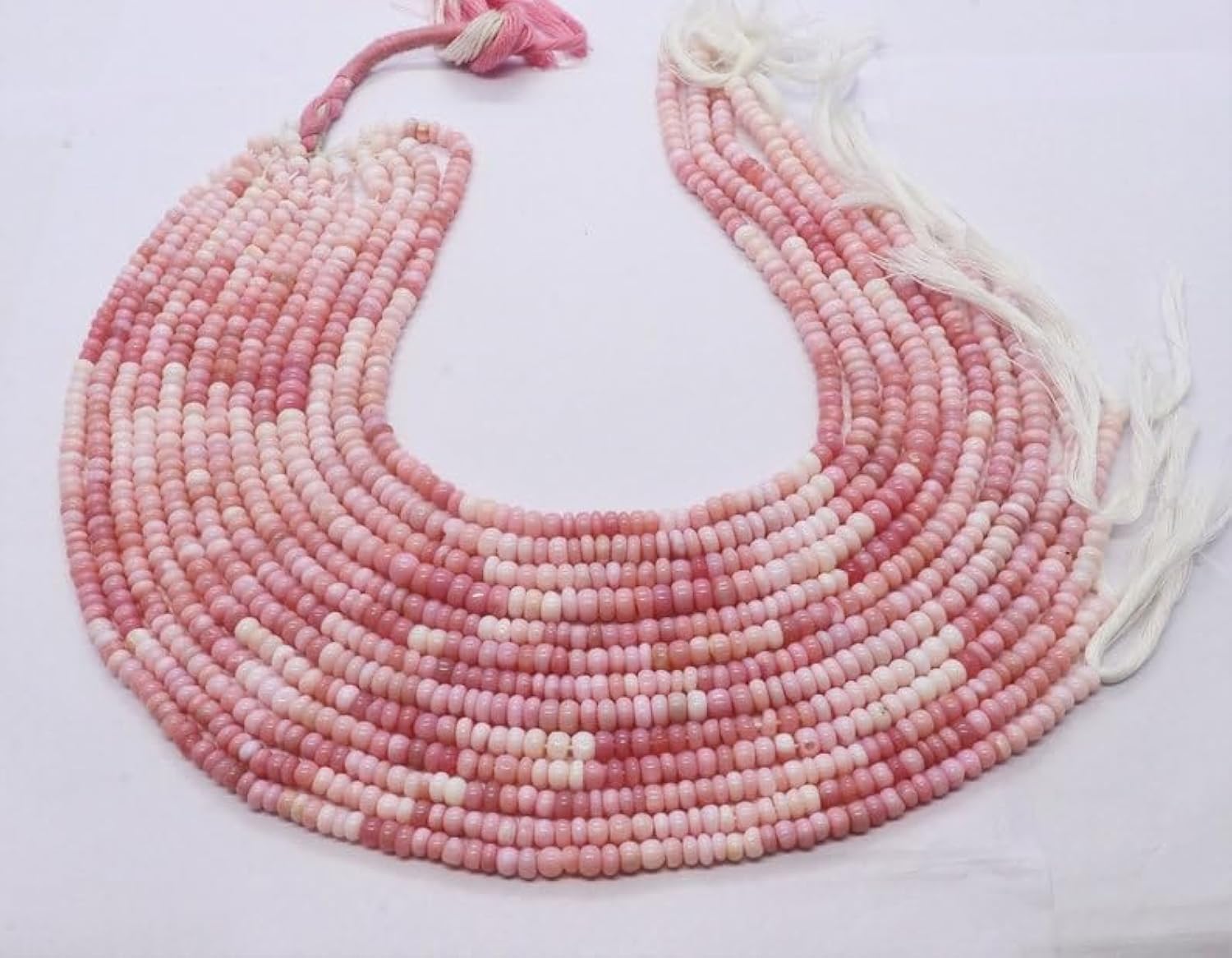 Perles rondes en opale rose naturelle 4.5-5mm pour création bijoux