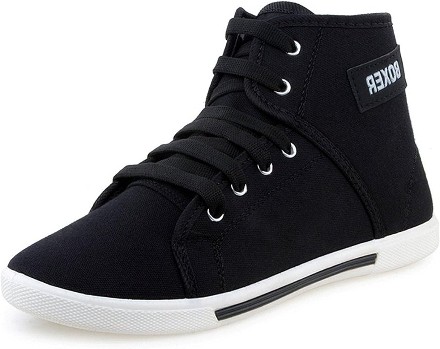 Men's Black High-Top Sneaker - 7 UK