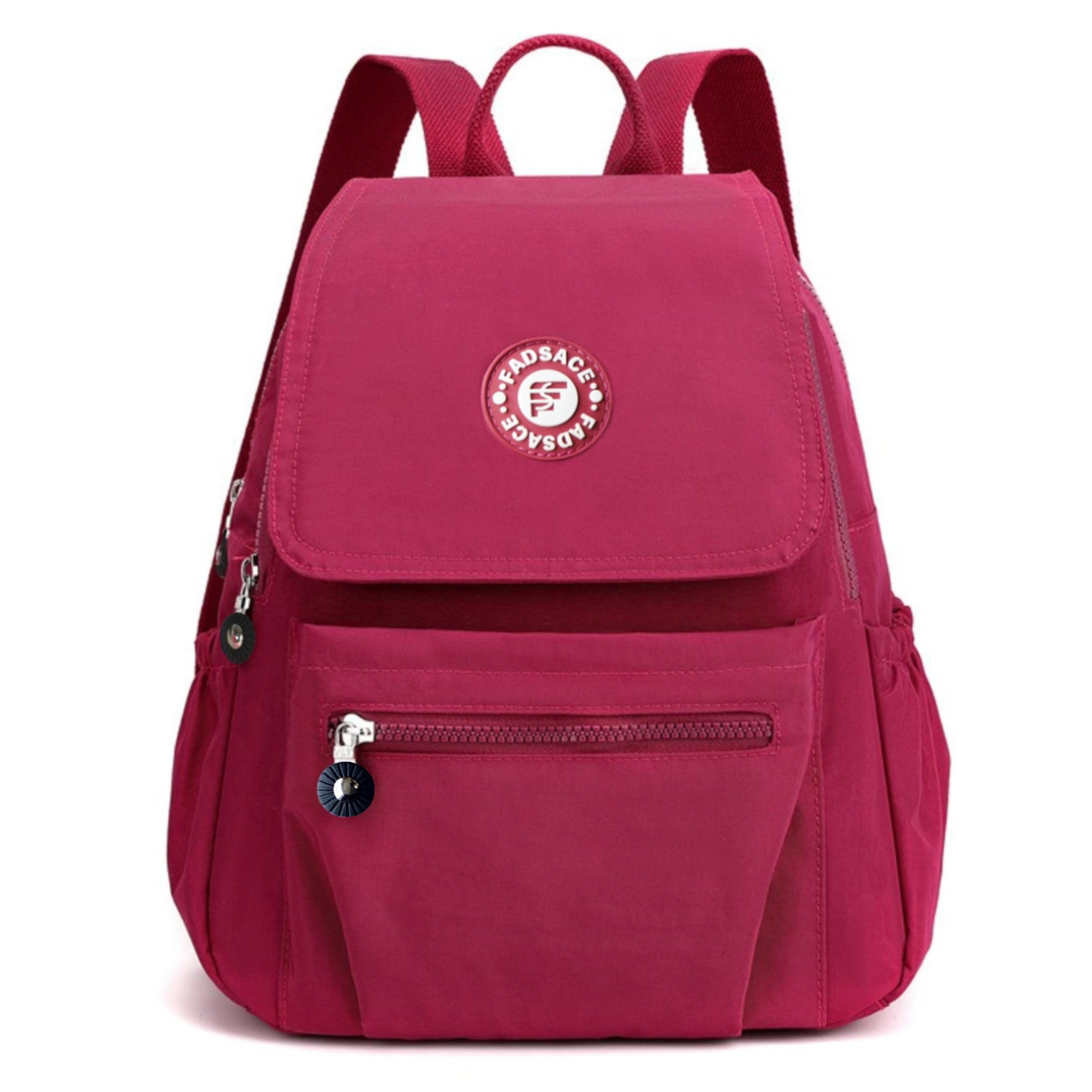 Waterproof Nylon Women's Backpack, Lightweight, Hiking, Camping, Cycling Daypack (Violet Red)