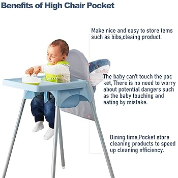 Portable High Chair Solfres Dual-Belt High Chair Cover Baby