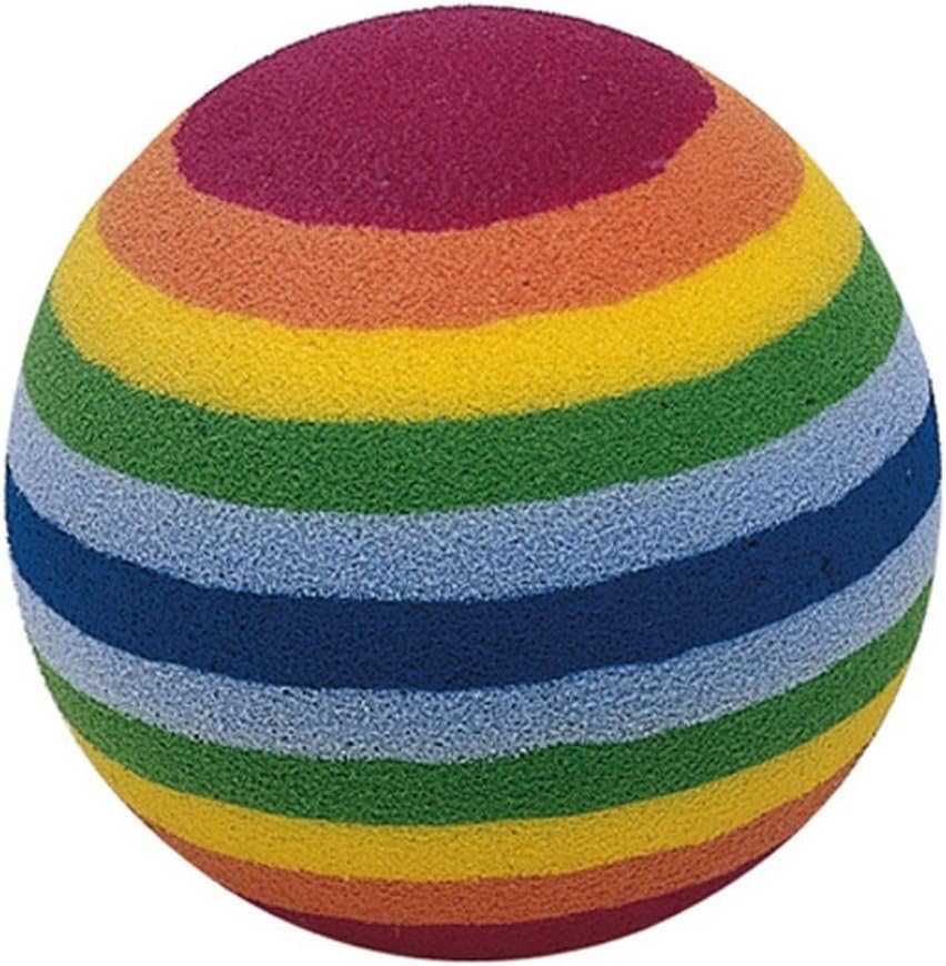 Ferplast PA 5404, Ball Toy for Cats, Colorful, 2 Pack, Rubber