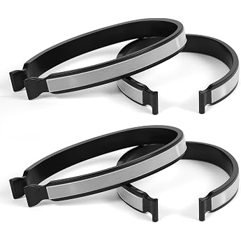 Pack of 4 Reflective Cycling Shorts Clips Universal Bicycle Shorts Clip PVC Coated Reflective Trouser Clip Unisex Suitable for Joggers and Cyclists Outdoor Joggers Cyclists