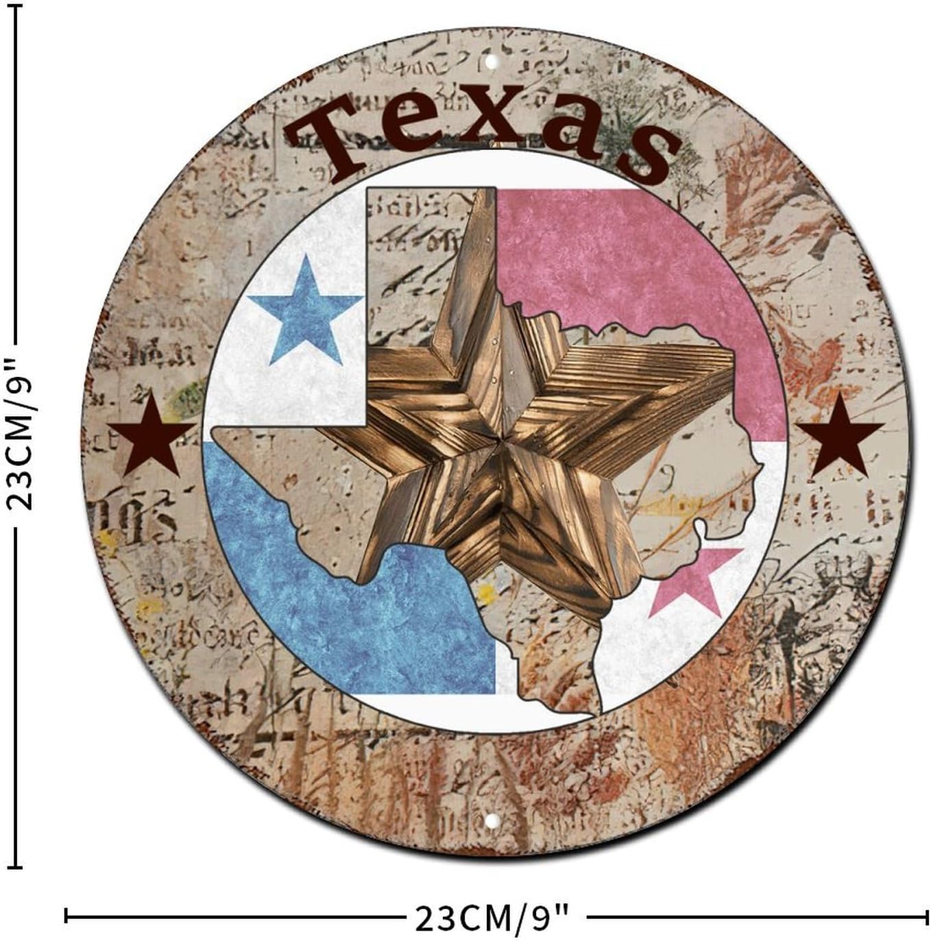 Personalized Texas Independence Day Metal Tin Sign Barn House Decor Tin Signs Retro God Bless Taxas Road Signs 9" for Hanging to Display in Your Home Bar Garage Or Restaurant image 3