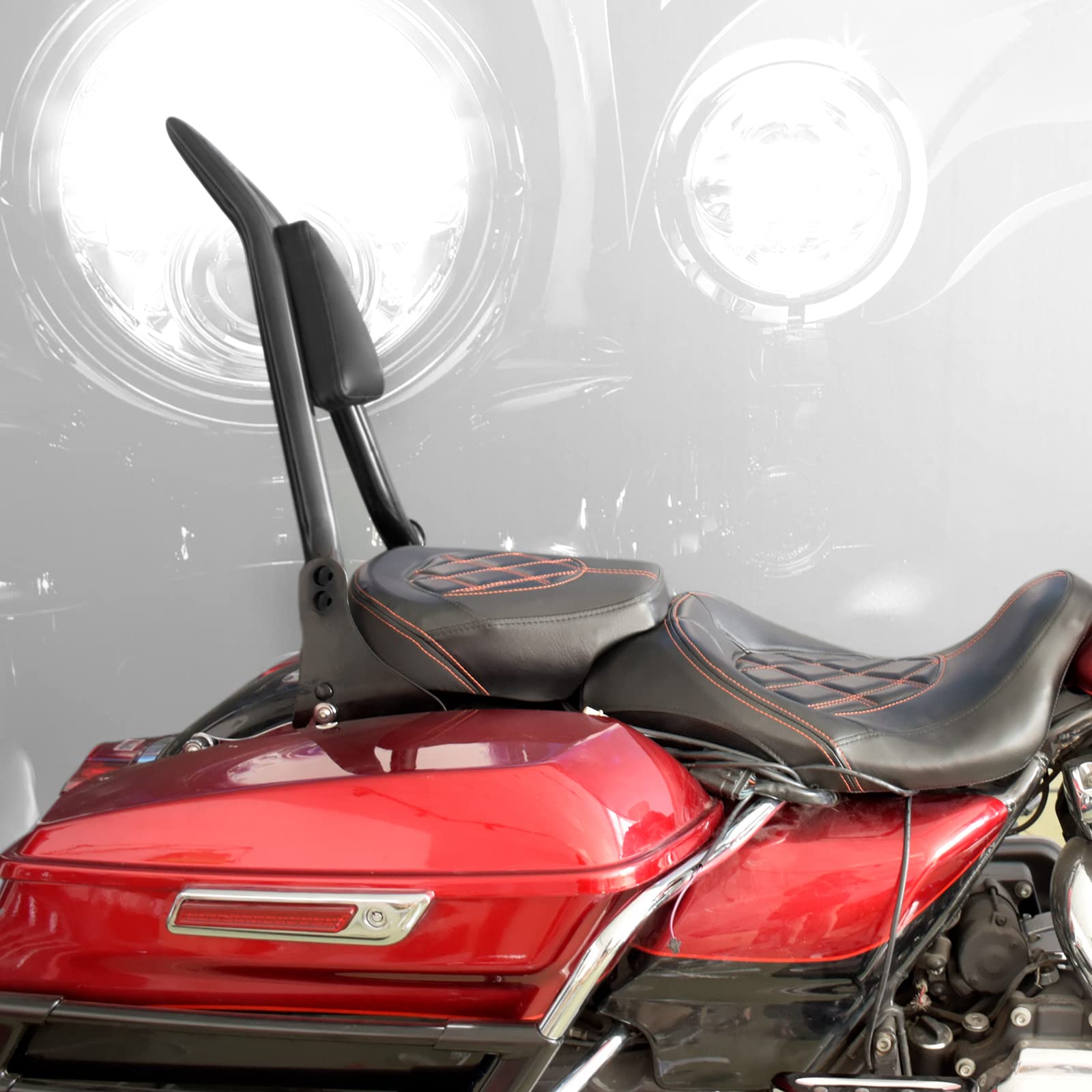 HCmotorku Motorfiets Sissy Bar Afneembare Passagier Rugleuning met Kussen Pad Fit voor Harley Sportster XL 883 1200 2004-2023 Chrome 13 inch