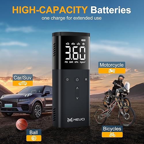 Miniatura 3 de Compresor de aire portátil para inflador de neumáticos, bomba de aire inalámbrica 6 veces más rápida para neumáticos de automóvil, bomba eléctrica