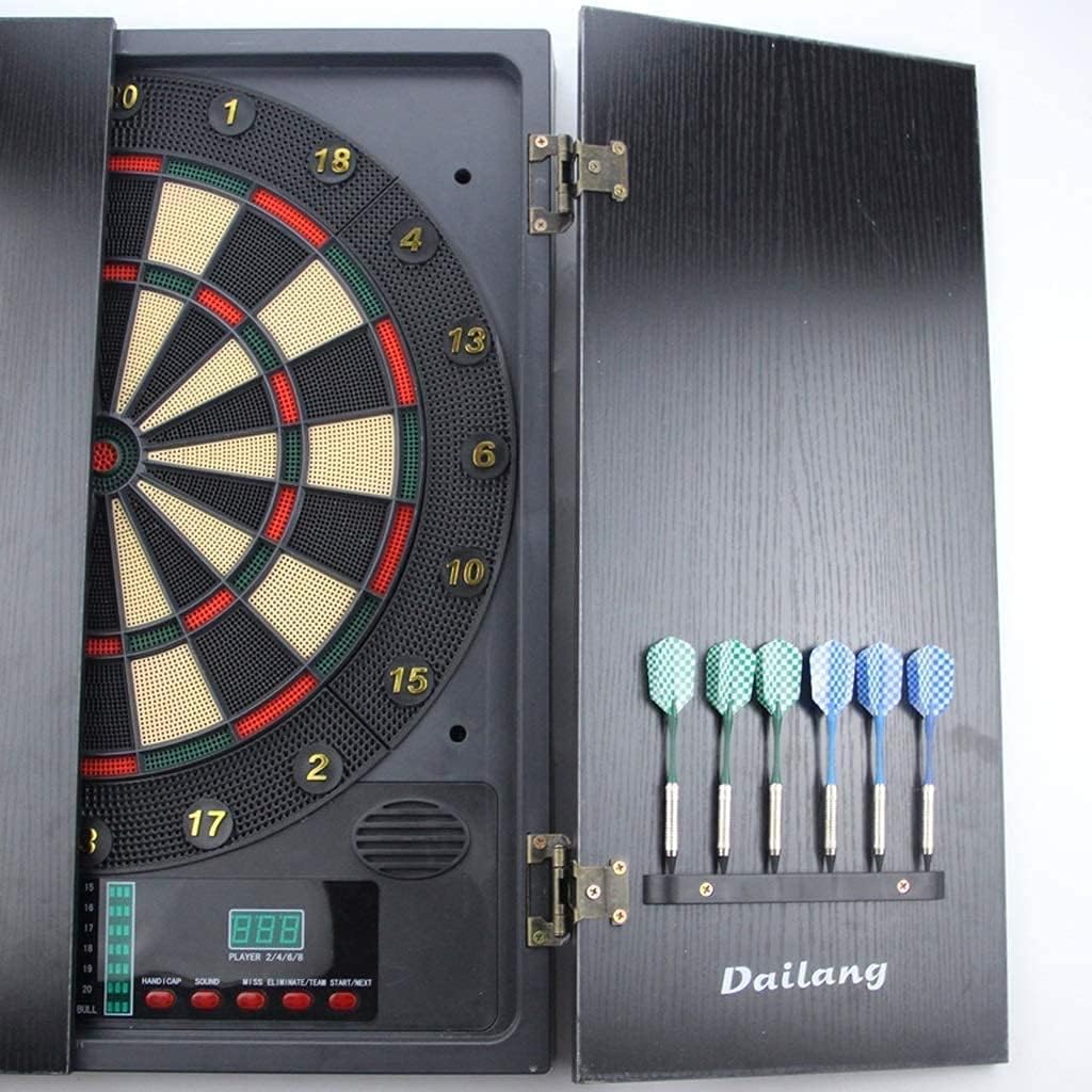 Electronic Dart Board, 18 Inch Electronic Dart Board, Dart Board Set with Cabinet 12 Soft Tip Darts Dartboard Set, for Home Bar Game Room