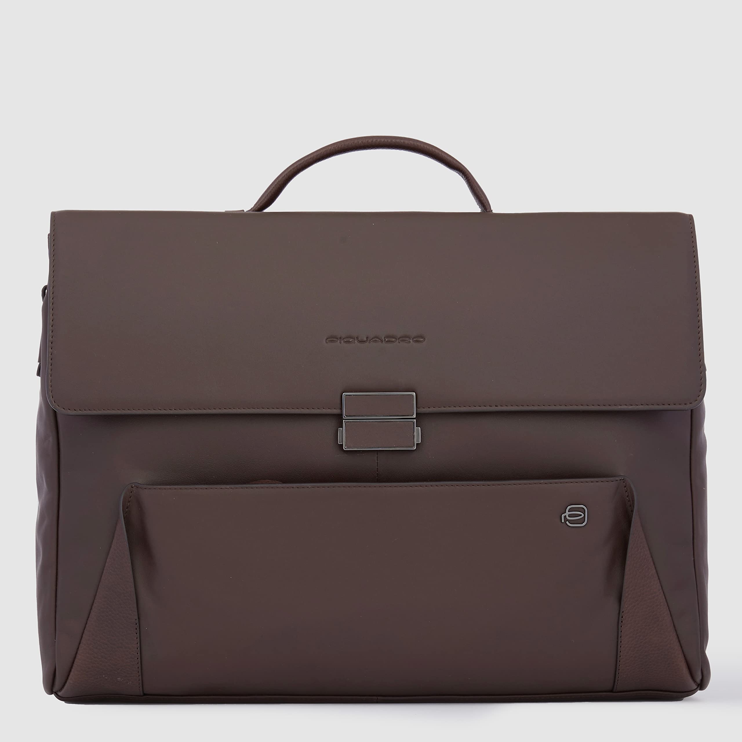 PIQUADRO Pan, Carpeta de Cuero Hombre, marrón, 15 pollici, Contemporáneo