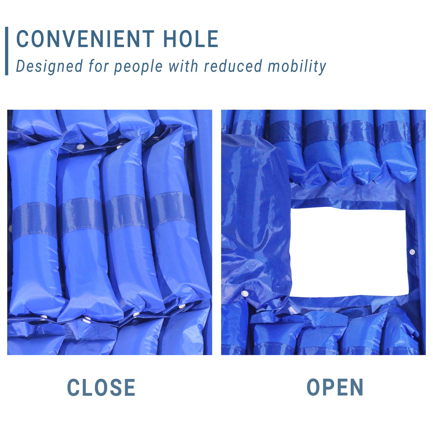 CHIESMA Premium Air Mattress Topper with Ultra Quiet Alternating Pump, Low Air Loss Mattress with 5-Level Firmness Adjustment, Alternating Air Pressure Mattress for Bed Sores