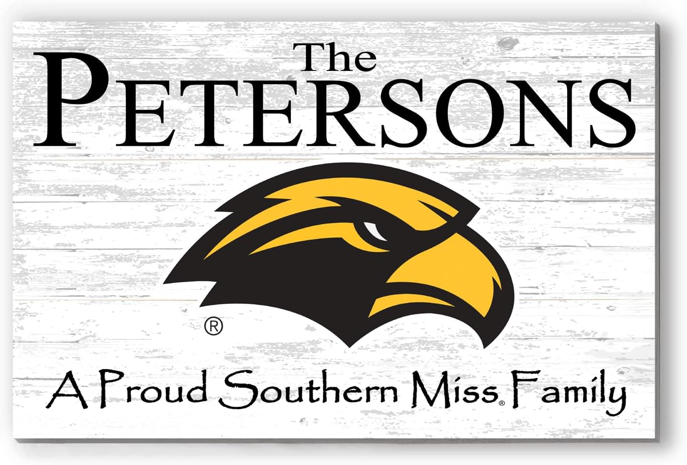 Southern Miss Name Sign Solid Wood for USM Family, Fans, Alumni, Students or Graduation