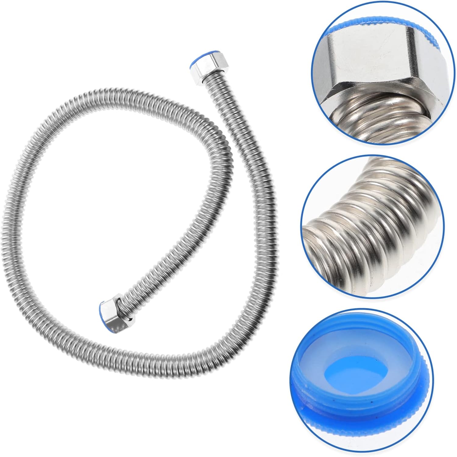 Zerodeko Pcs High Pressure Air Conditioner Outlet Hose Stainless Steel Corrugated Tubing for Easy Installation
