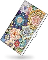 Vista 7 de Titular de la tarjeta de visita,Impresión en color para hombres y mujeres,Organizador de tarjetas de visita de metal ultrafino,Cartera de bolsillo