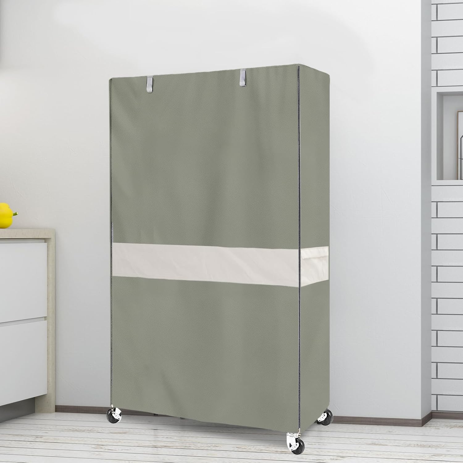 Heavy-Duty Waterproof Wire Shelf Cover, Garage Storage Shelving Protector, Universal Fit 36 x 18 x 72 Inch Rack Covers with 1" Tolerance (Sage Green)