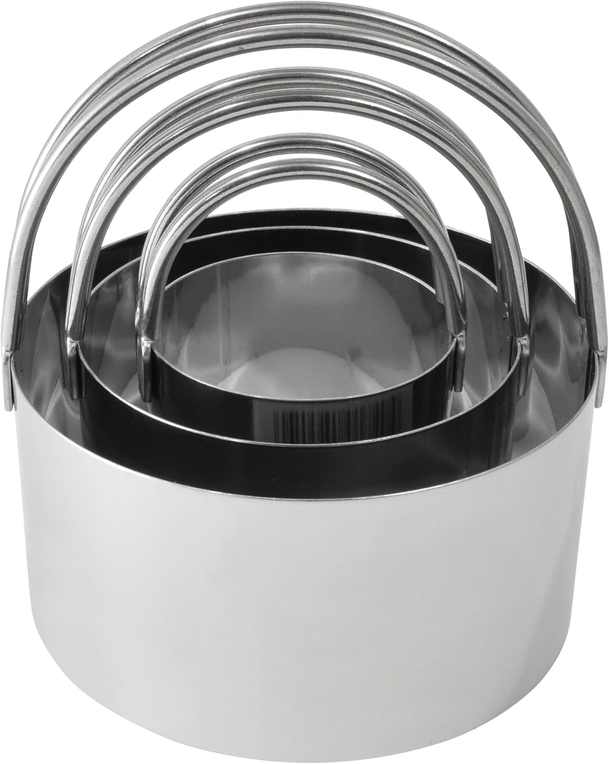 R&M International Stainless Steel Round Biscuit Cutters with Handles, Assorted Sizes, 3-Piece Set R&M International Stainless Steel Round Biscuit Cutters with Handles, Assorted Sizes, 3-Piece Set