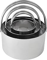 Vista 6 de R&M International Cortador de galletas acanalado redondo de acero inoxidable de 2-3/4" con mango, 1 pieza