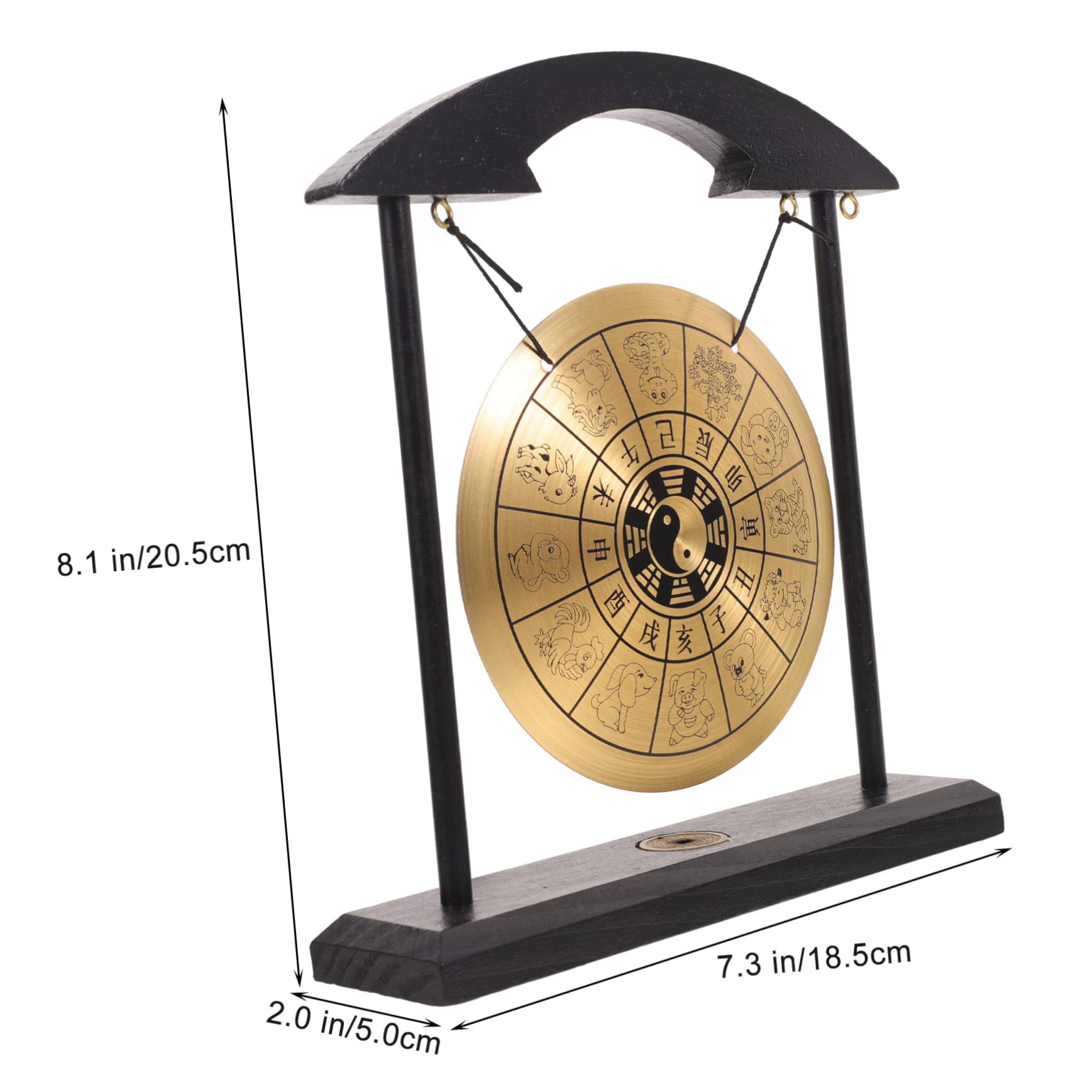 HEMOTON Unique Zodiac Gong Craft Chinese Desktop Stand Decorations for Office Home