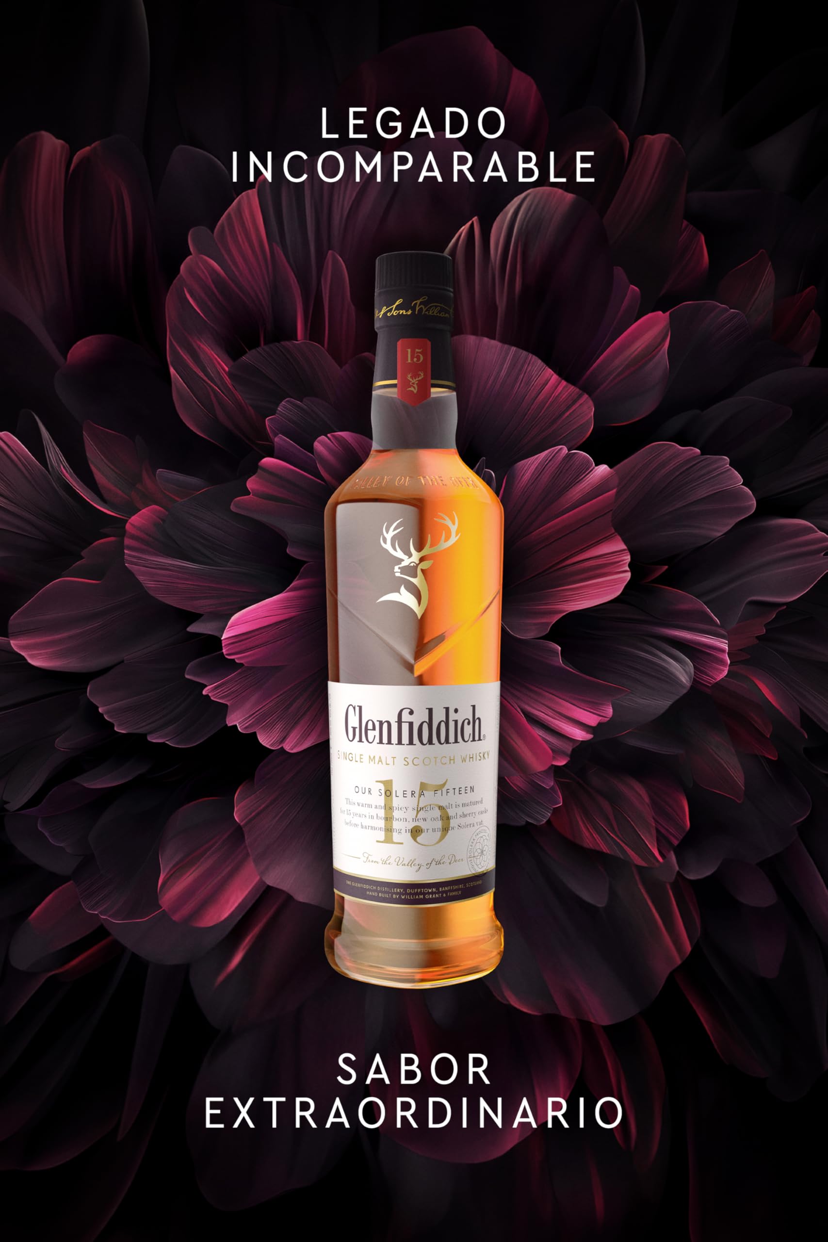 Glenfiddich 15 años Whisky escocés de malta, 70cl