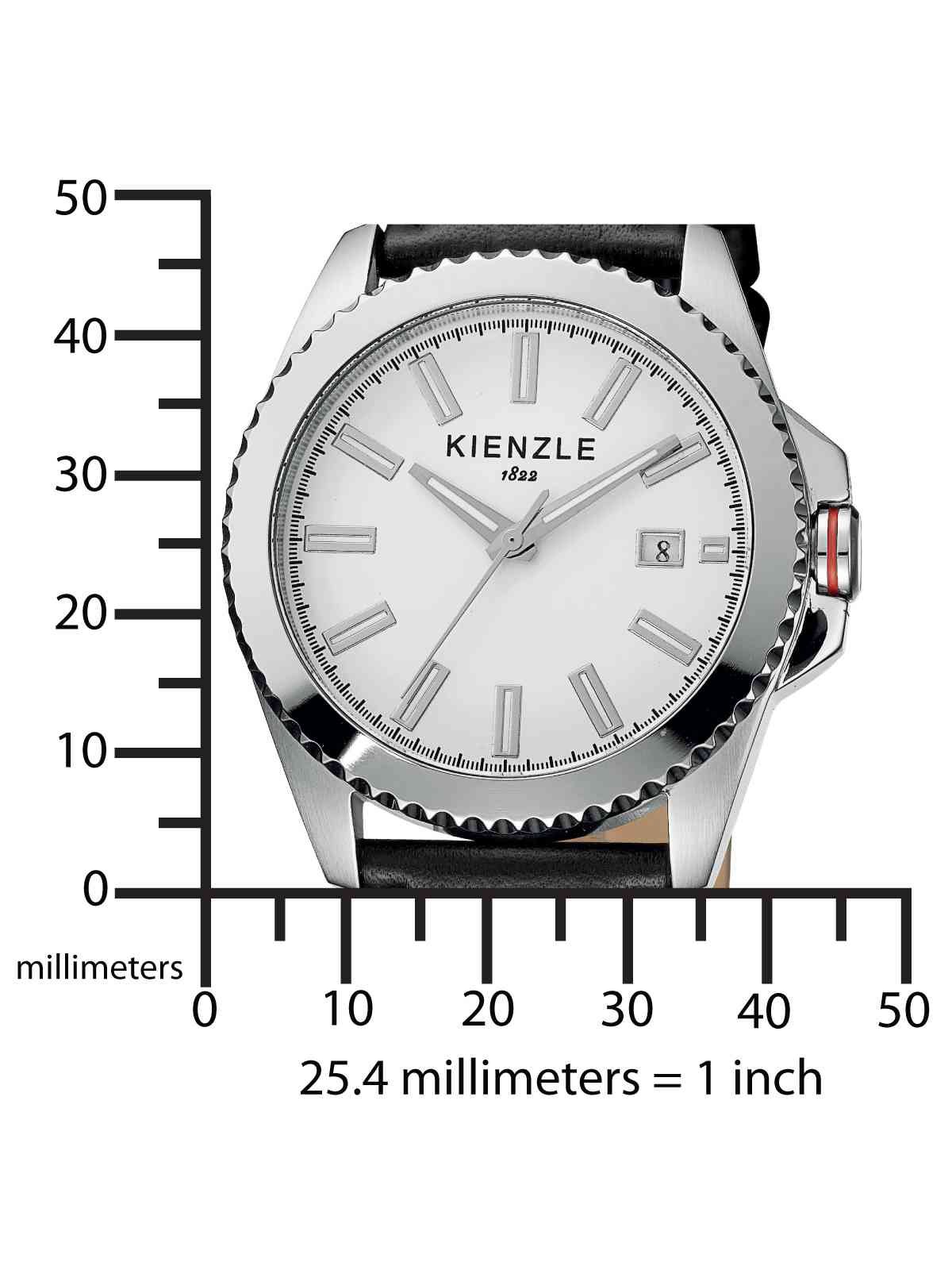 Kienzle K3061011021-00073 - Reloj analógico de Cuarzo para Hombre con Correa de Piel, Color Negro