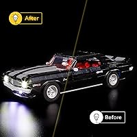 Vista 6 de YEABRICKS Luz LED para Lego-10304 Icons Chevrolet Camaro Z28 Modelo de bloques de construcción (juego de Lego no incluido)